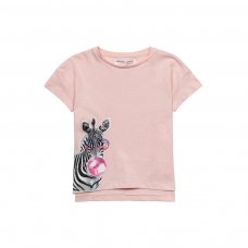 10KTEE 2J: Peach Zebra T-Shirt (3-8 Years)